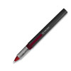 Roller Ball Pen, Stick, Fine 0.5 Mm, Red Ink, Black Barrel, Dozen