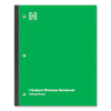 Wireless One-subject Notebook, Medium/college Rule, Green Cover, 11 X 8.5, 80 Sheets