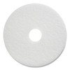 Polishing Floor Pads, 17" Diameter, White, 5/carton - CWZ663606