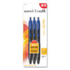 307 Gel Pen, Retractable, Medium 0.7 Mm, Blue Ink, Blue Barrel, 3/pack - UBC1927593