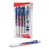 Energel Rtx Stars And Stripes Gel Pen, Retractable, Medium 0.7 Mm, Black Ink, Red/white/blue Barrel, Dozen - PENBL77USAA