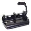 32-sheet Heavy-duty Two-three-hole Punch With Lever Handle, 9/32" Holes, Black - OIC90078