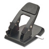 50-sheet Heavy-duty Two-hole Punch With Padded Handle, 1/4" Holes, Black - OIC90082