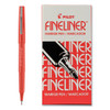 Fineliner Markers, Fine Bullet Tip, Red, Dozen - PIL11015DZ