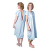 Cloth Patient Gown, Cotton-polyester Blend, Large, Chest Size 38" To 42", Blue