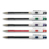 G-tec-c Ultra Gel Pen, Stick, Extra-fine 0.4 Mm, Assorted Ink Colors, Clear Barrel, 5/pack - PIL35480