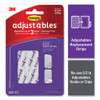 Adjustables Repositionable Mini Refill Strips, Holds Up To 0.5 Lb, 1.03 X 1.32, White, 18 Strips - MMM1782018ES
