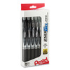 Energel Rtx Gel Pen, Retractable, Medium 0.7 Mm, Black Ink, Black/silver Barrel, Dozen - PENBL77PC12A1