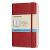 Classic Softcover Notebook, 1 Subject, Dotted Rule, Scarlet Red Cover, 5.5 X 3.5