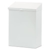 Feminine Hygiene Product Waste Receptacle, Metal, White