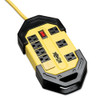 Power It! Safety Power Strip With Gfci Plug, 8 Outlets, 12 Ft Cord, Yellow/black