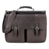 Executive Leather Briefcase, Fits Devices Up To 16", Leather, 16.5 X 5 X 13, Espresso