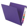 Watershed Cutless End Tab Fastener Folders, 0.75" Expansion, 2 Fasteners, Letter Size, Purple Exterior, 50/box
