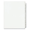 Preprinted Legal Exhibit Side Tab Index Dividers, Avery Style, 25-tab, 401 To 425, 11 X 8.5, White, 1 Set, (1346)