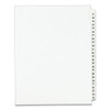 Preprinted Legal Exhibit Side Tab Index Dividers, Avery Style, 25-tab, 51 To 75, 11 X 8.5, White, 1 Set, (1332)
