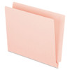 Colored End Tab Folders With Reinforced Double-ply Straight Cut Tabs, Letter Size, 0.75" Expansion, Pink, 100/box