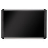 Black Fabric Bulletin Board, 36 X 48, Silver/black