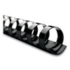 Combbind Standard Spines, 3/8" Diameter, 60 Sheet Capacity, Black, 25/box