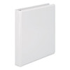 Heavy-duty Round Ring View Binder With Extra-durable Hinge, 3 Rings, 1" Capacity, 11 X 8.5, White