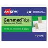 Gummed Reinforced Index Tabs, 1/12-cut, Gray, 0.44" Wide, 50/pack