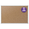 Cork Bulletin Board, 48 X 36, Silver Aluminum Frame
