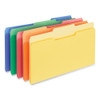 Interior File Folders, 1/3-cut Tabs: Assorted, Letter Size, 11-pt Stock, Assorted Colors, 100/box