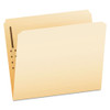 Manila Fastener Folders, Straight Tabs, 1 Fastener, Letter Size, Manila Exterior, 50/box
