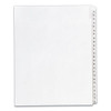 Preprinted Legal Exhibit Side Tab Index Dividers, Allstate Style, 25-tab, 51 To 75, 11 X 8.5, White, 1 Set, (1703)