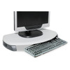 Crt/lcd Stand With Keyboard Storage, 23" X 13.25" X 3", Light Gray/dark Gray, Supports 80 Lbs