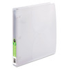 Translucent Flex Poly Round Ring Binder, 3 Rings, 1" Capacity, 11 X 8.5, Clear