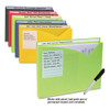 Write-on Poly File Jackets, Straight Tab, Letter Size, Assorted Colors, 10/pack
