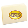 Reinforced Tab Manila File Folders, Straight Tabs, Legal Size, 0.75" Expansion, 11-pt Manila, 100/box