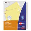 Insertable Big Tab Dividers, 8-tab, Double-sided Gold Edge Reinforcing, 11 X 8.5, Buff, Clear Tabs, 1 Set - AVE23285