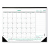 Ecologix Monthly Desk Pad Calendar, 22 X 17, White/green Sheets, Black Binding/corners, 12-month (jan To Dec): 2023