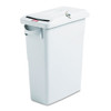 Slim Jim Confidential Document Waste Receptacle With Lid, 15.88 Gal, Light Gray