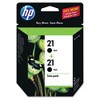 Inkcart,hp#21,2/pk,bk