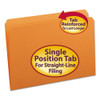 Reinforced Top Tab Colored File Folders, Straight Tabs, Legal Size, 0.75" Expansion, Orange, 100/box