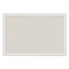 Linen Bulletin Board With Decor Frame, 30 X 20, Natural Surface/white Frame