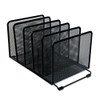 Deluxe Mesh Stacking Sorter, 5 Sections, Letter To Legal Size Files, 14.63" X 8.13" X 7.5", Black