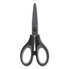 Non-stick Titanium-coated Scissors, 5" Long, 2.36" Cut Length, Gun-metal Gray Blades, Black/gray Straight Handle