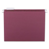Colored Hanging File Folders With 1/5 Cut Tabs, Letter Size, 1/5-cut Tabs, Maroon, 25/box