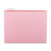 Colored Hanging File Folders With 1/5 Cut Tabs, Letter Size, 1/5-cut Tabs, Pink, 25/box