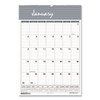Bar Harbor Recycled Wirebound Monthly Wall Calendar, 8.5 X 11, White/blue/gray Sheets, 12-month (jan-dec): 2023