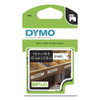 D1 High-performance Polyester Permanent Label Tape, 0.5" X 18 Ft, Black On White