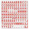 Interchangeable Magnetic Board Accessories, Letters, Red, 0.75"h, 120 Pieces