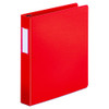 Deluxe Non-view D-ring Binder With Label Holder, 3 Rings, 1.5" Capacity, 11 X 8.5, Red