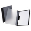Executive Readyclip No-punch Fastener Report Cover, 8.5 X 11, Translucent/black