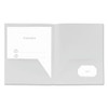 Two-pocket Plastic Folders, 100-sheet Capacity, 11 X 8.5, White, 10/pack
