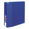 Heavy-duty Non-view Binder With Durahinge, Locking One Touch Ezd Rings And Thumb Notch, 3 Rings, 5" Capacity, 11 X 8.5, Blue