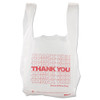 Thank You High-density Shopping Bags, 8" X 16", White, 2,000/carton